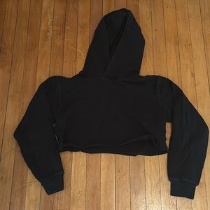 TNA Perfect Hoodie Crop Black Sz S